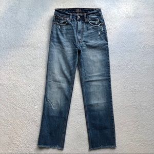 Zoe natural rise ankle straight jeans